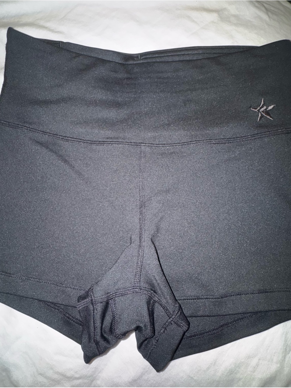 rebels Black High-Waist Athletic Shorts